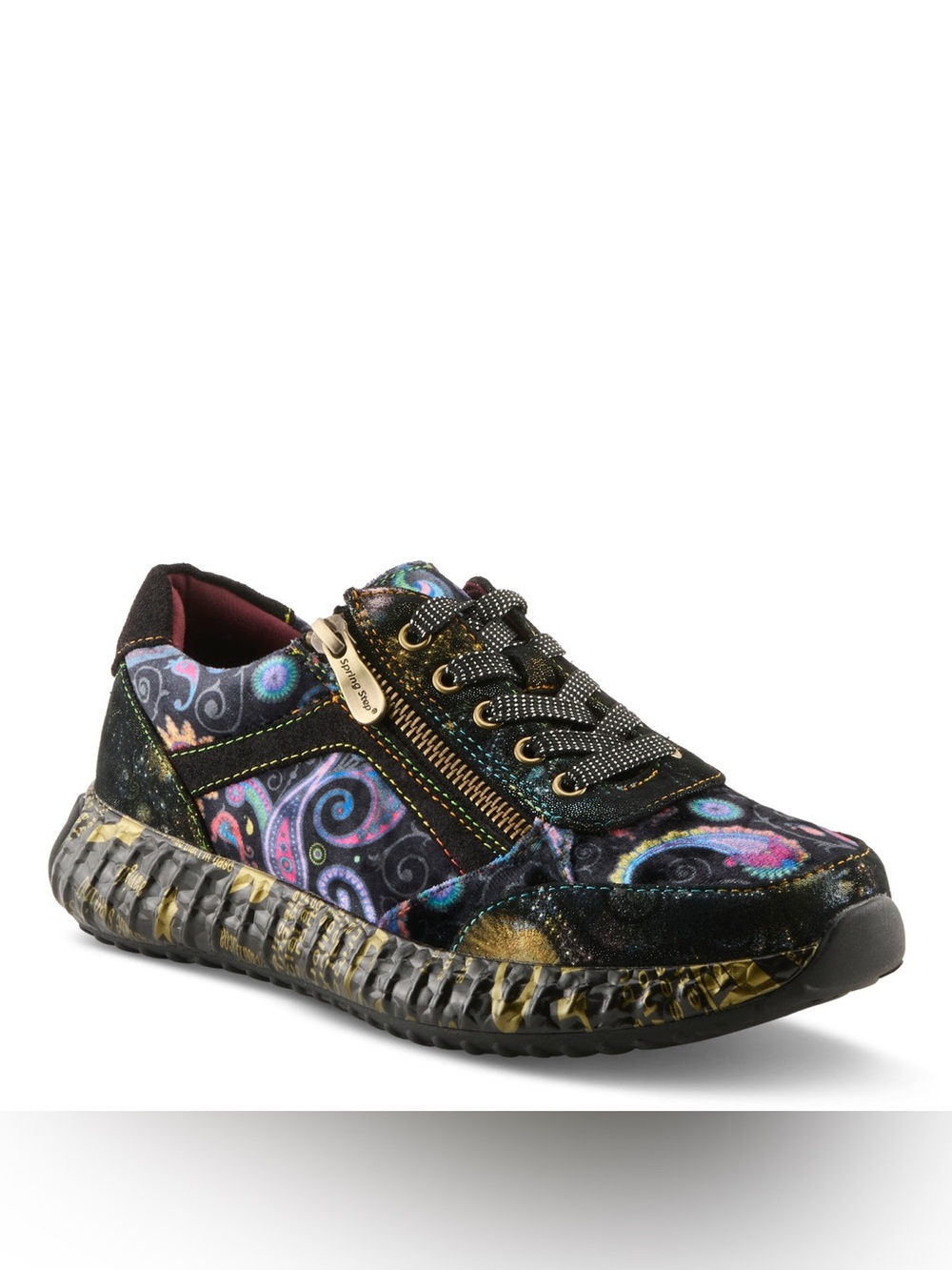 NWOB! L’Artiste JAVANA Sneaker by Spring Step, 42(10.5-11), BLACK MULTI